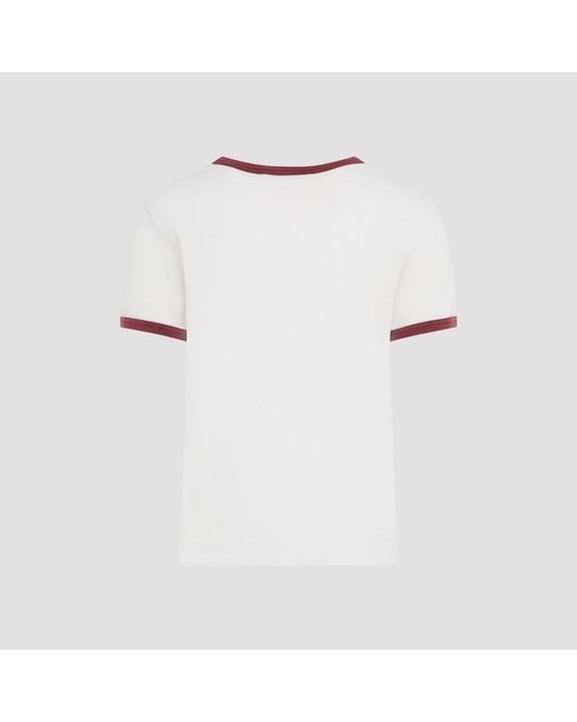 Acne Pink Off Burgundy T-Shirt for men