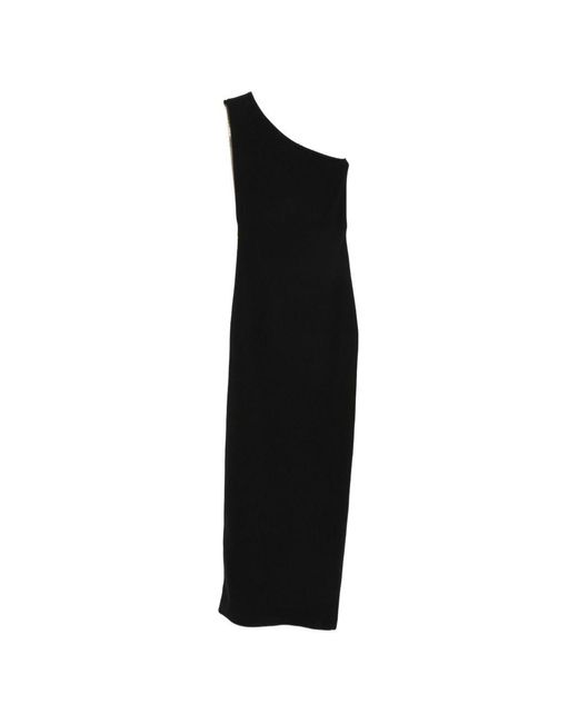 Elisabetta Franchi Black Knit Midi Dress
