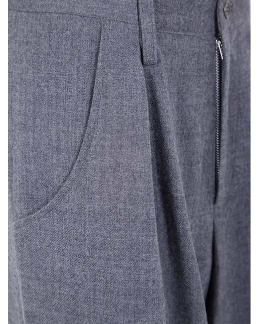 Y's Yohji Yamamoto Blue U-Tuck Wide Pants
