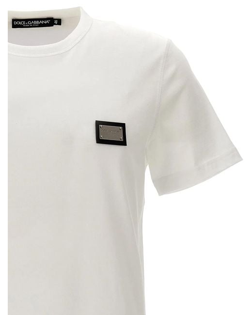 Dolce & Gabbana White Dolce & Gabbana T-Shirt 'Dg Essential' for men