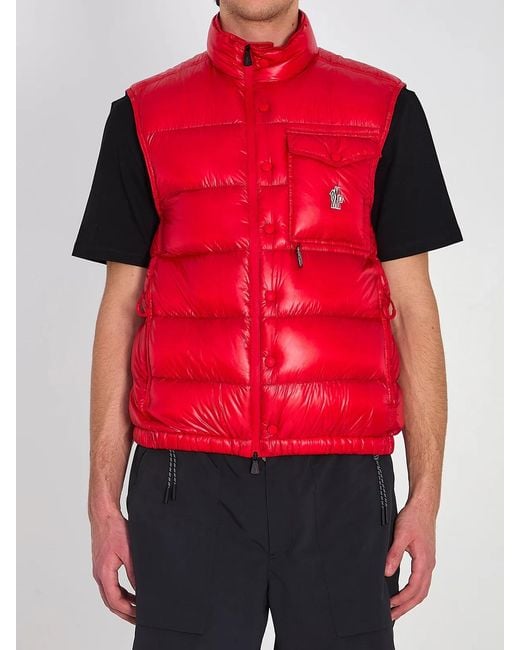 Moncler Red Grenoble: Uychi Packable Down Gilet for men