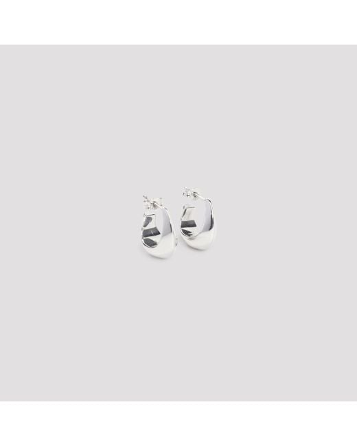 Lemaire White Curved Mini Drop Earrings