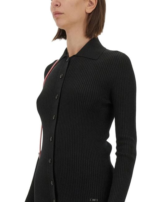 Kiton Black Ribbed Sweater