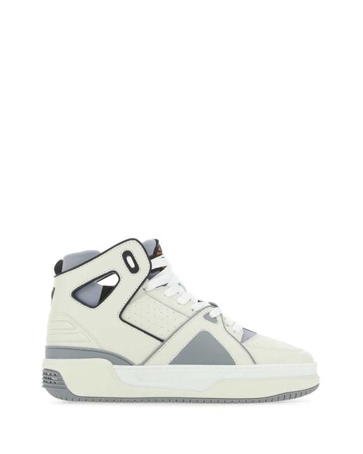 Just Don White Two-Tone Leather Jd1 Sneakers for men