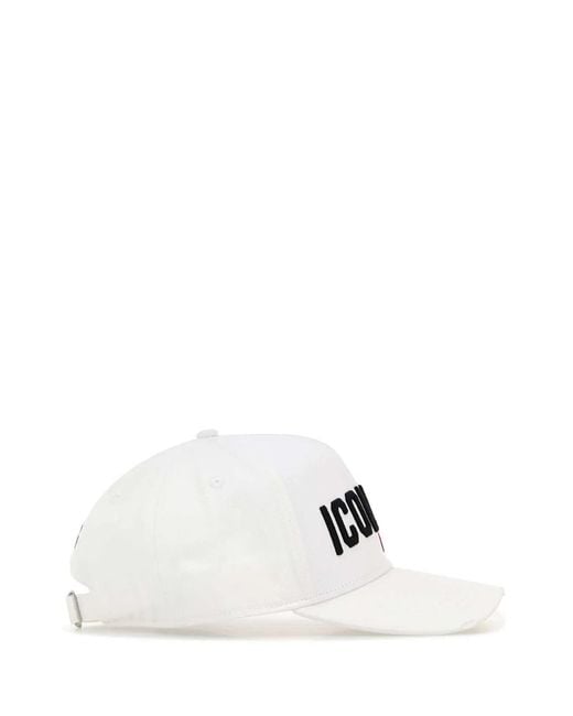 DSquared² White Baseball Cap for men