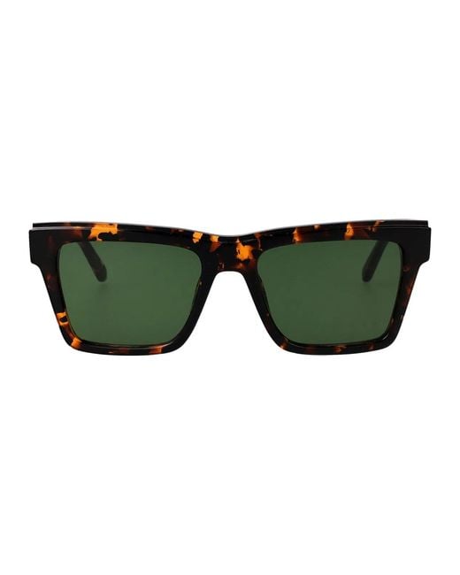 Off-White c/o Virgil Abloh Green Shiny Havana Acetate Sunglasses