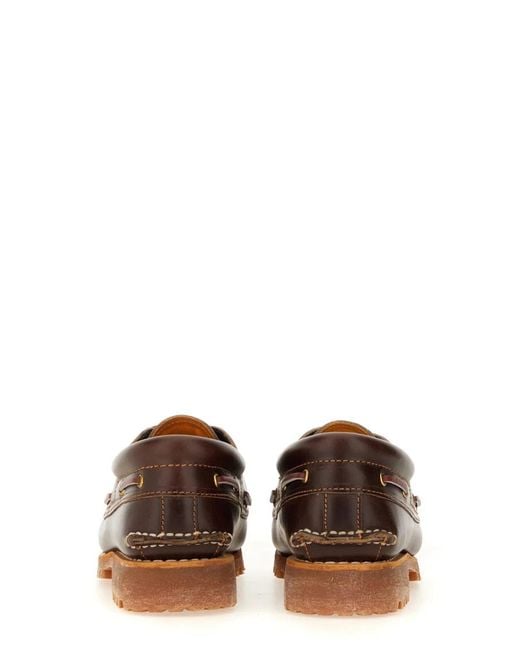 Timberland Brown Leather Boat Moccasin for men