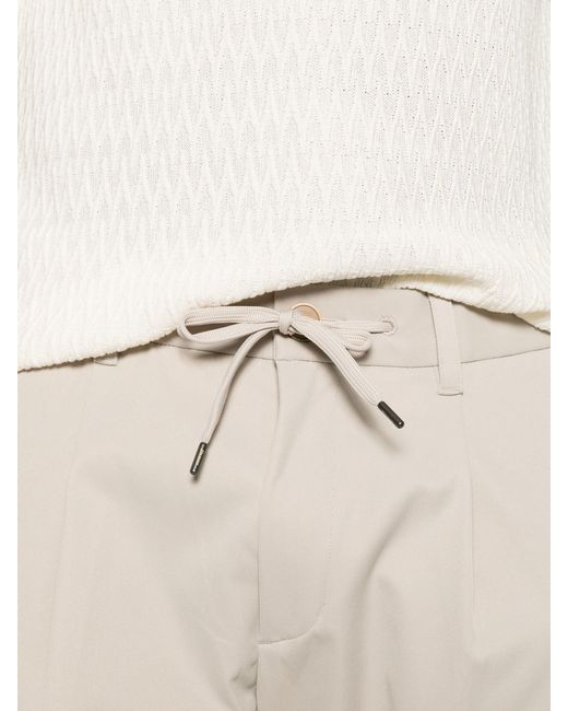 Herno White Polyester Regular Fit Pants for men