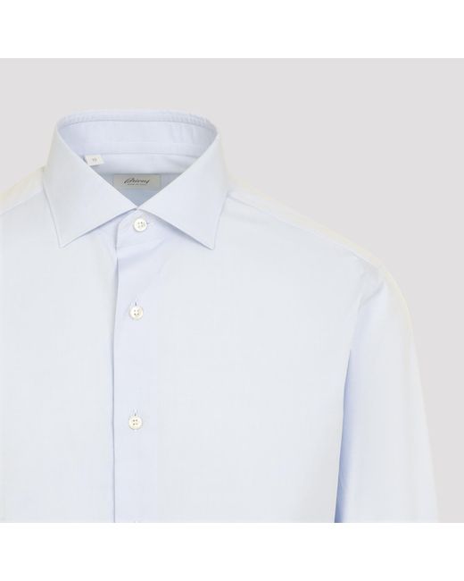 Brioni Blue Sky Cotton Shirt for men