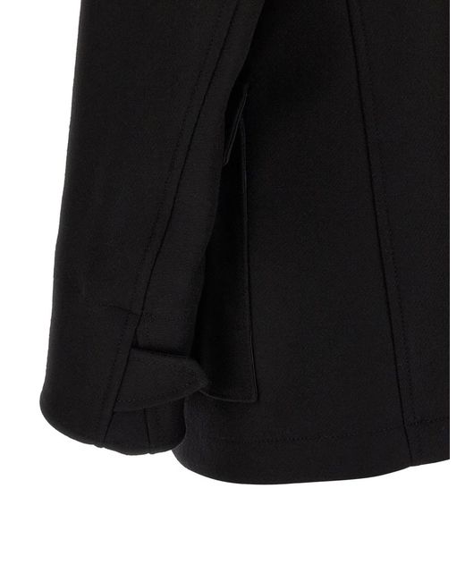 DSquared² Black Double-Breasted Coat for men
