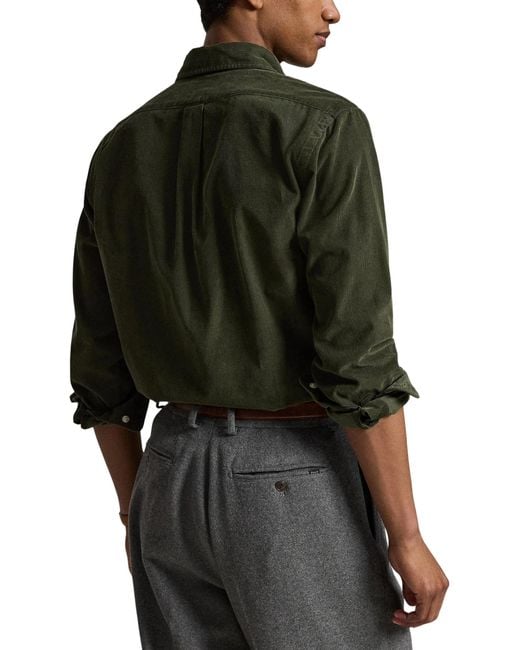 Polo Ralph Lauren Green Long Sleeve Sport Shirt for men