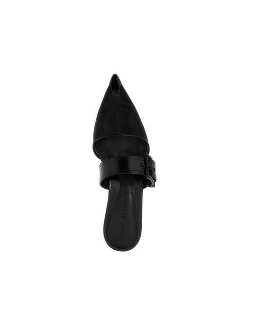 McQueen Black Shoe Fabric S.Leathe Mini./Box