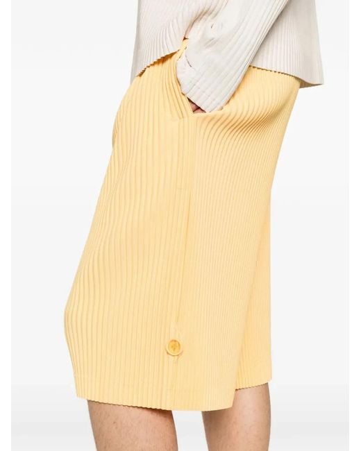 HOMME PLISSÉ Yellow Homme Plisse Homme Plisse Issey Miyake Wear Or Wrap Pleated Shorts for men