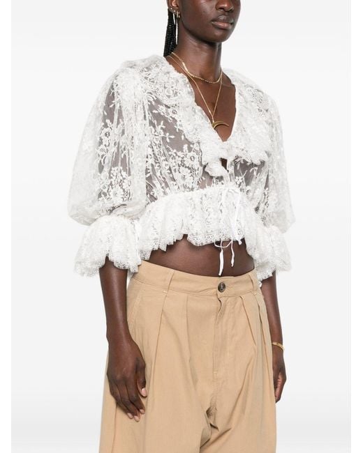 Chloé White Embroidered Top