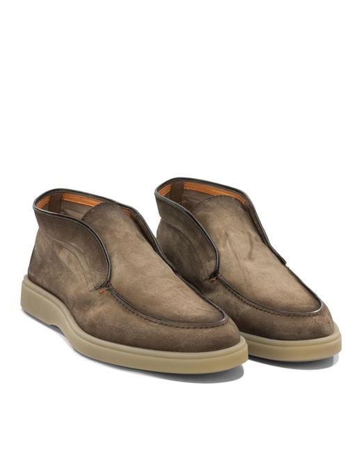 Santoni Brown "Aryadne" Loafers for men