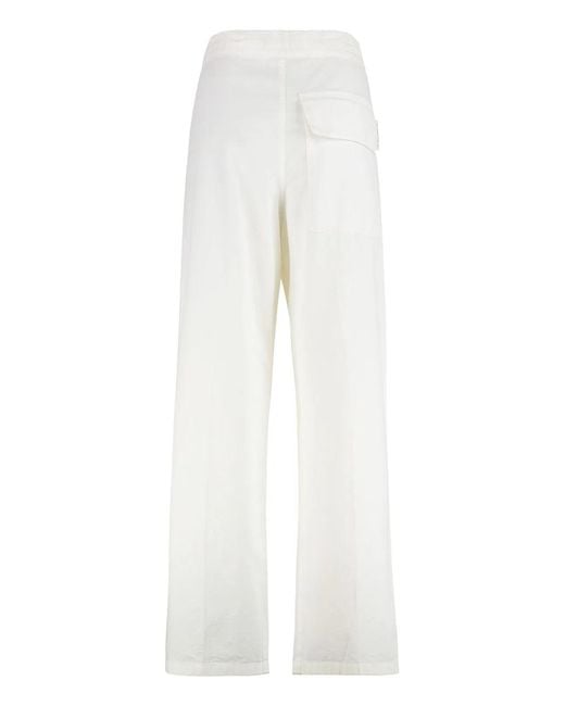 Victoria Beckham White Cotton Trousers