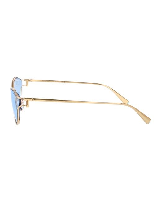 Tiffany & Co Blue Tiffany & Co Pale Metal Sunglasses