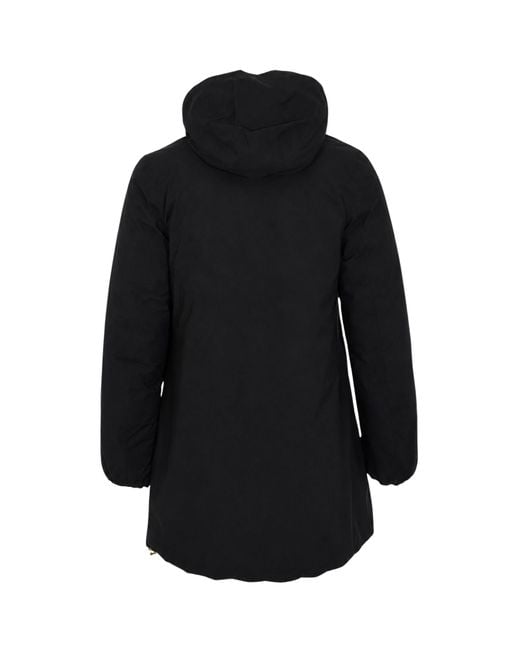 K-Way Black Sophie St Thermo Reversible Hooded Coat