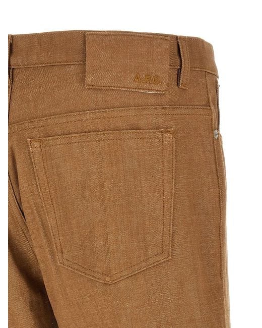 A.P.C. Brown Mid Rise Jeans for men