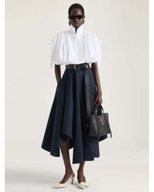 Givenchy Blue Long Asymmetric Skirt