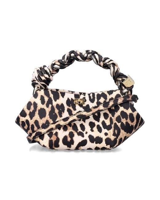 Ganni White Leopard Grained Mini Bou Bag