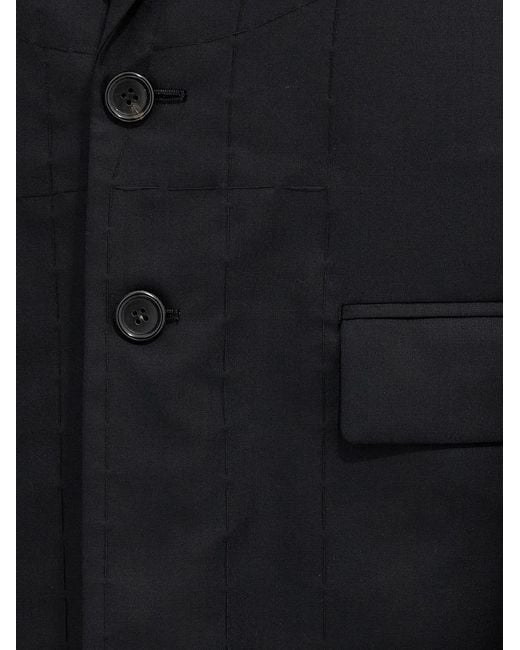 Junya Watanabe Black Seymo Wool Cape