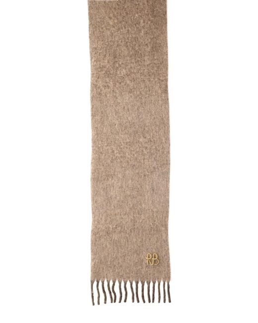 Ruslan Baginskiy White Wool Scarf