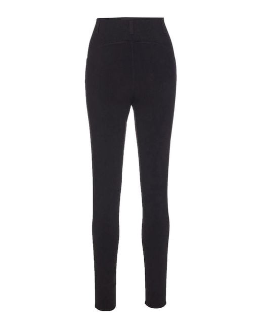 Alaïa Blue Alaia Rib Leggings