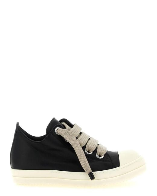Rick Owens Black 'Jumbolace Low Sneaks' Sneakers