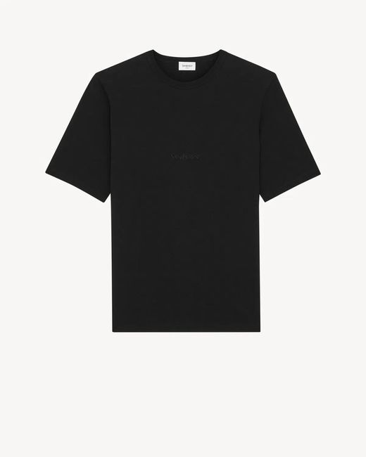 Saint Laurent Black Classic Cotton T-Shirt for men