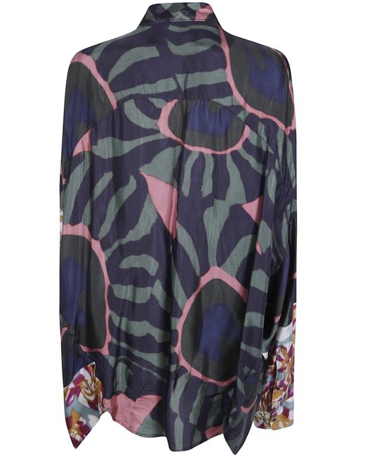 Dries Van Noten Blue "Casia" Fluid Twill Shirt