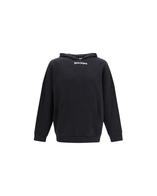 Palm Angels Black Classic Logo Over Hoodie for men