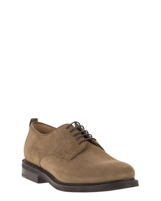 Church's Brown Suede Lace-Up Shoes for men