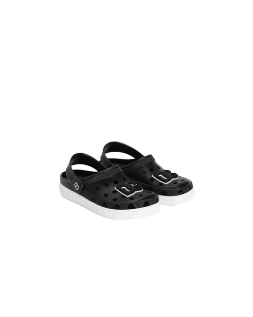 Dolce & Gabbana Black Dolce & Gabbana Sandals With Logo