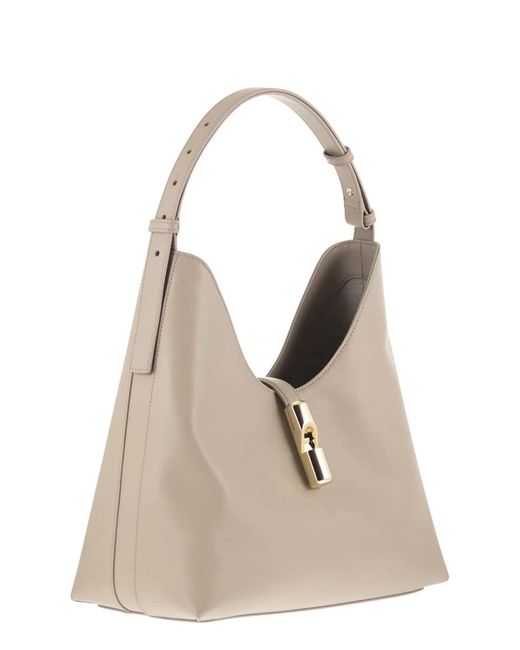 Furla Natural Goccia" Sidney Calf Leather Medium Hobo Bag