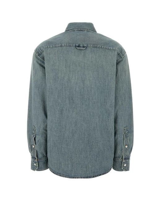 Miu Miu Blue Chambray Denim Shirt