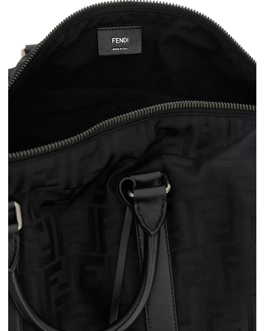 Fendi Black Medium Ff Duffel Bag for men