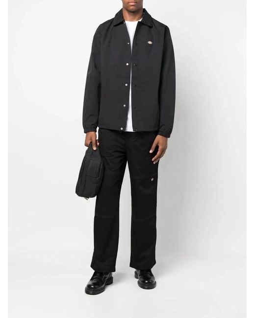 Dickies Black Logo-Patch Long-Sleeve Jacket for men