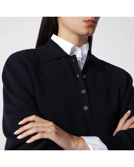 Rohe Black Merino Wool Polo Shirt