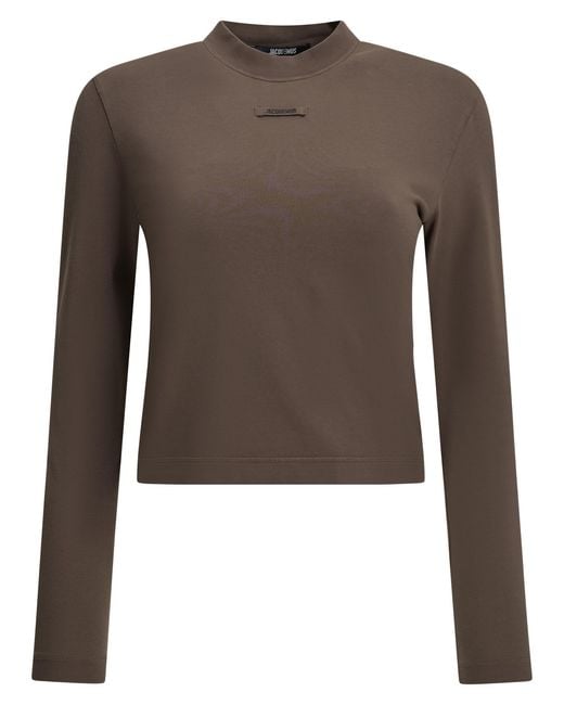 Jacquemus Brown "Gros Grain" Crew-Neck T-Shirt