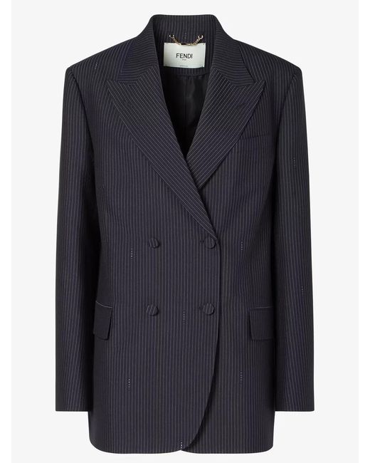 Fendi Black Double-Breasted Blazer
