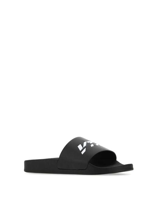 VTMNTS Black Rubber Slippers for men