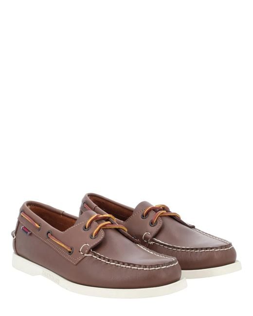 Sebago Brown Mocassino Docksides Portland for men
