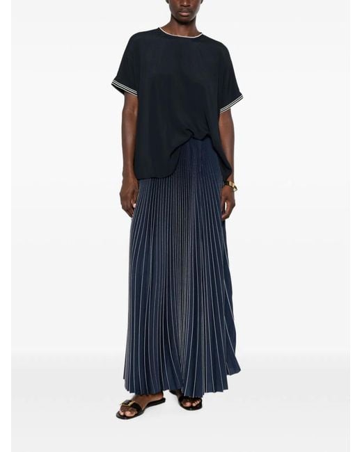 Fabiana Filippi Blue Silk Blend Top