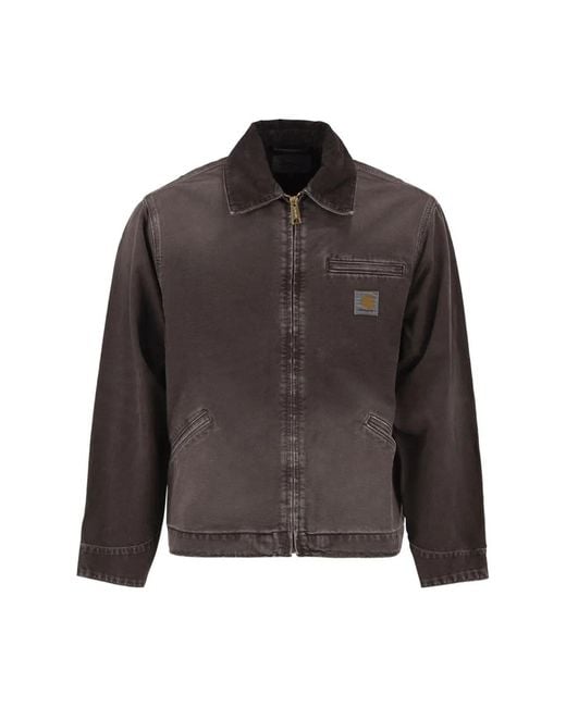 Carhartt Brown Washed Organic Dearborn Canvas Jacket