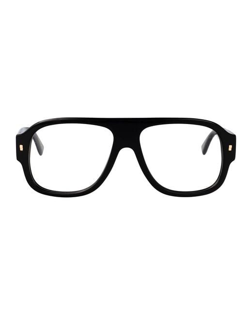 DSquared² Black Acetate Glasses for men