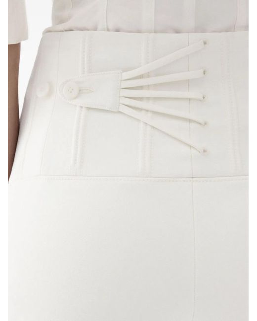 Jacquemus White Le Pantalon Arlesien Wool Blend Trousers
