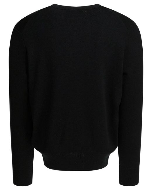 AMI Black Wool Knitwear for men