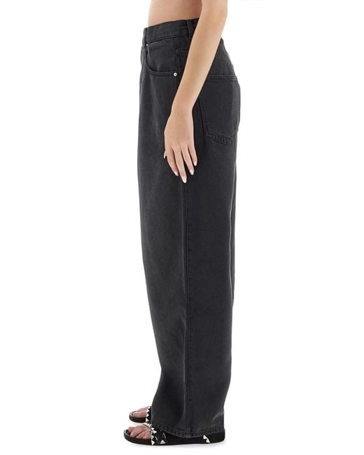 Isabel Marant Black Rodayna Wideleg Jeans