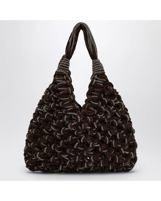 HIBOURAMA Black Vannifique Crystal Bag
